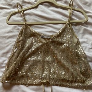 Zara Sequin Top